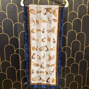 Cat print scarf